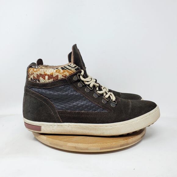 Inkkas Woods Camping Boot Shoes Womens 10 Brown Suede Aztec High Top Sneakers - Picture 2 of 12